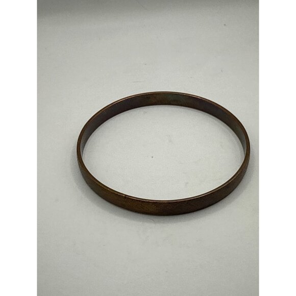 Vintage Solid Copper Bangle Bracelet Minimalist Design - Picture 4 of 4
